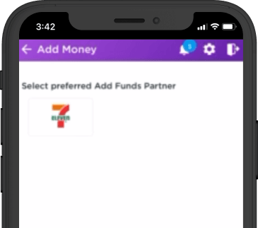 Select the Add Money partner you want to use