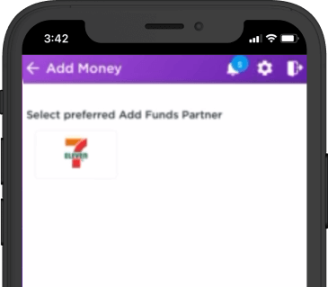 Select the Add Money partner you wat to use